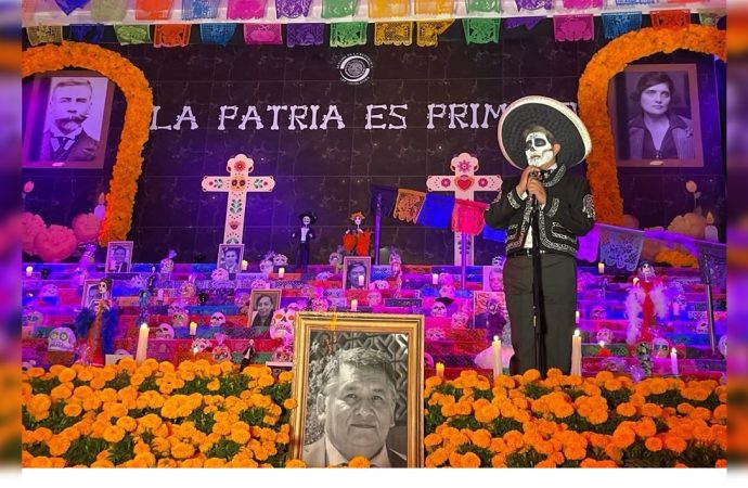 Recuerdan con altar a los muertos en el Senado