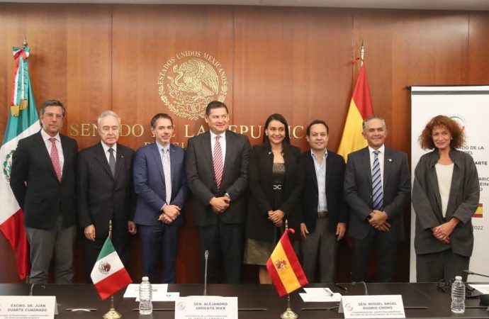 Armenta, encabeza encuentro con diplomáticos íberos en el Senado