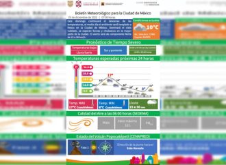 Pronostican  bajas temperaturas en la CDMX
