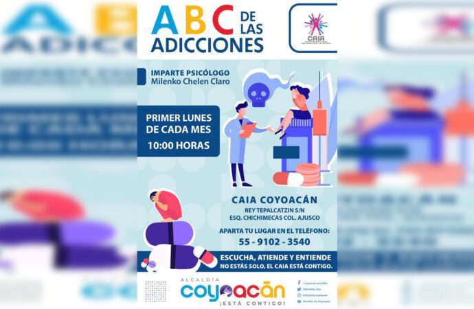 Invitan al Taller “ABC de las Adicciones” en Coyoacán