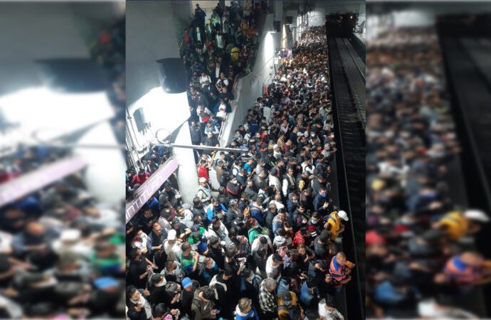 Reportan usuarios atrasos en servicio de Líneas del Metro