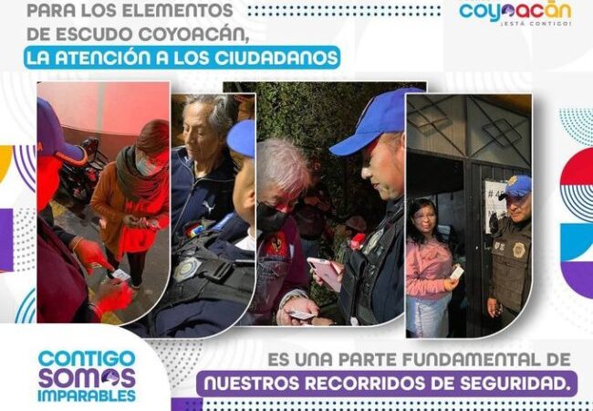 Continúan los recorridos de elementos del Programa Escudo Coyoacán