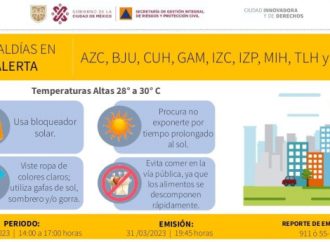 Activan alerta amarilla por  temperatura de hasta 30 grados  en CDMX