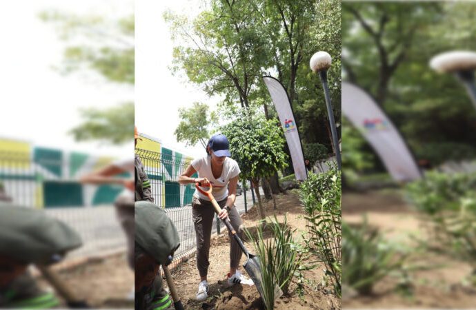 Encabeza Lía Limón rescate del parque lineal de la colonia Lomas de los Ángeles Tetelpan