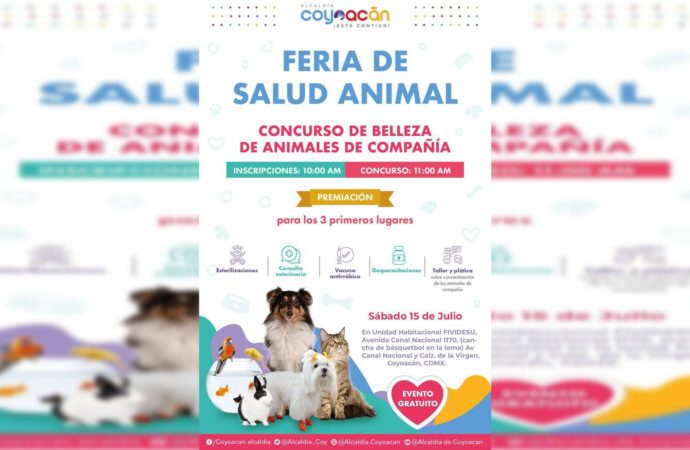 Invitan a Feria de Salud Animal en Coyoacán