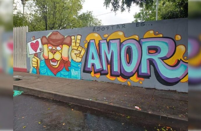 Pintan murales contra el maltrato animal en Azcapo