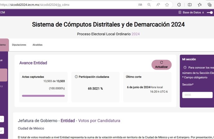 IECM abre micrositio con resultados electorales