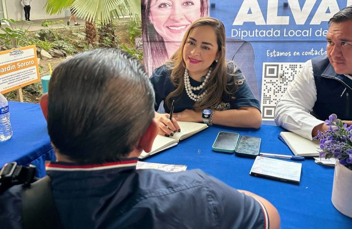 Diputada Laura Álvarez inaugura módulo de atención en explanada MH